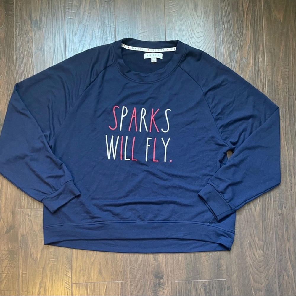 Rae Dunn Navy blue sweatshirt